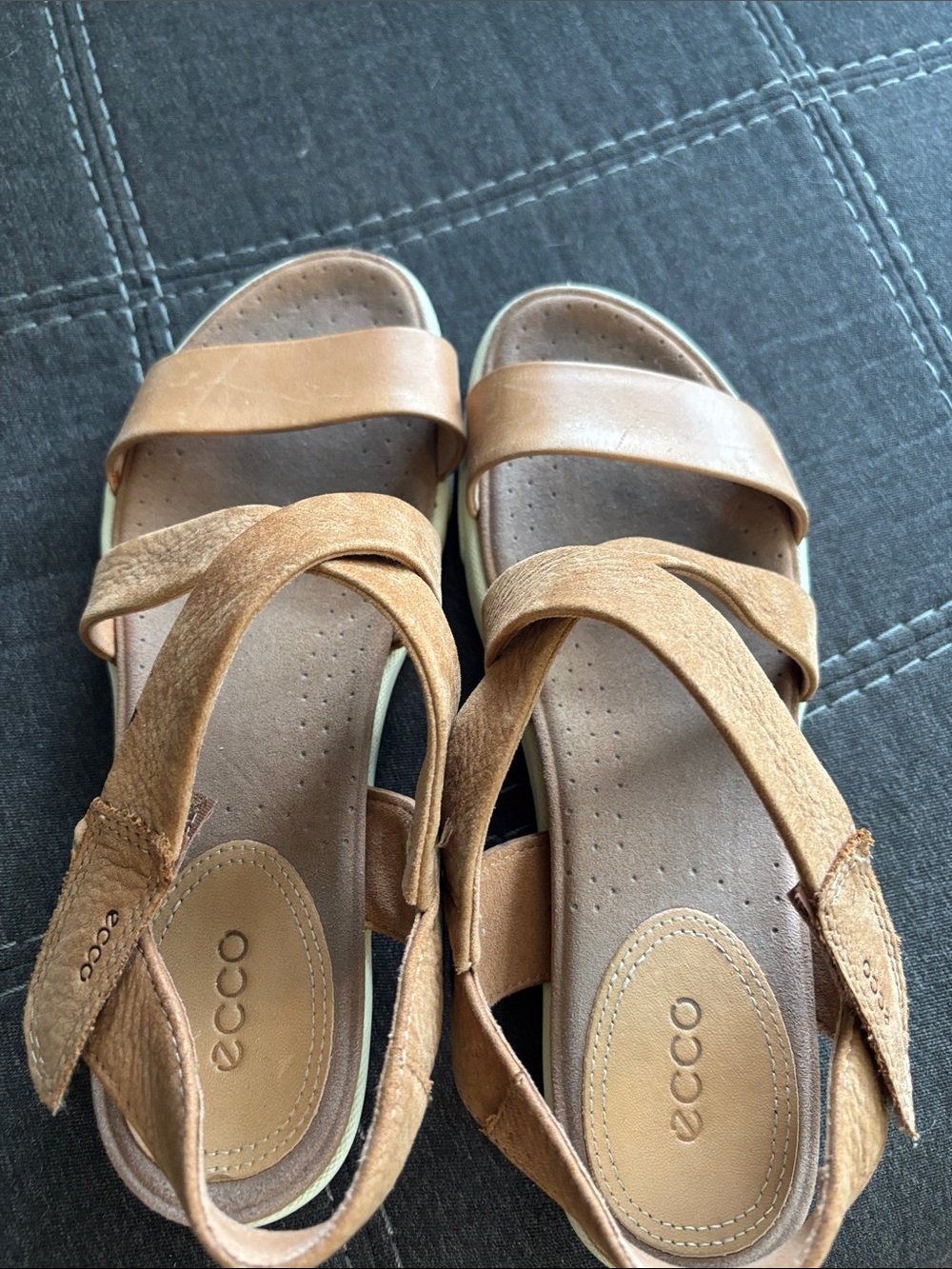Ecco Women's Tan Strappy Leather Sandals